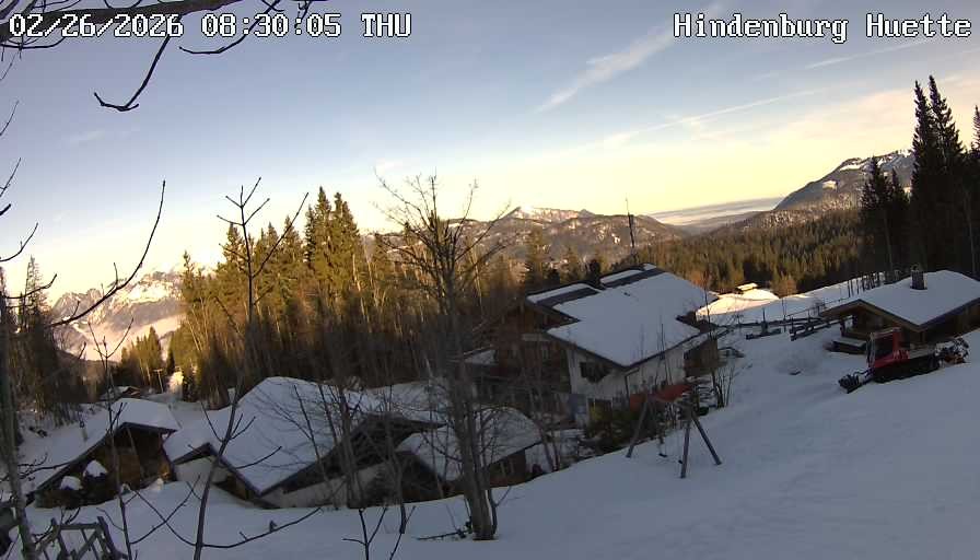 Archiv Foto Webcam Reit im Winkl: Hindenburghütte - Hemmersuppenalm