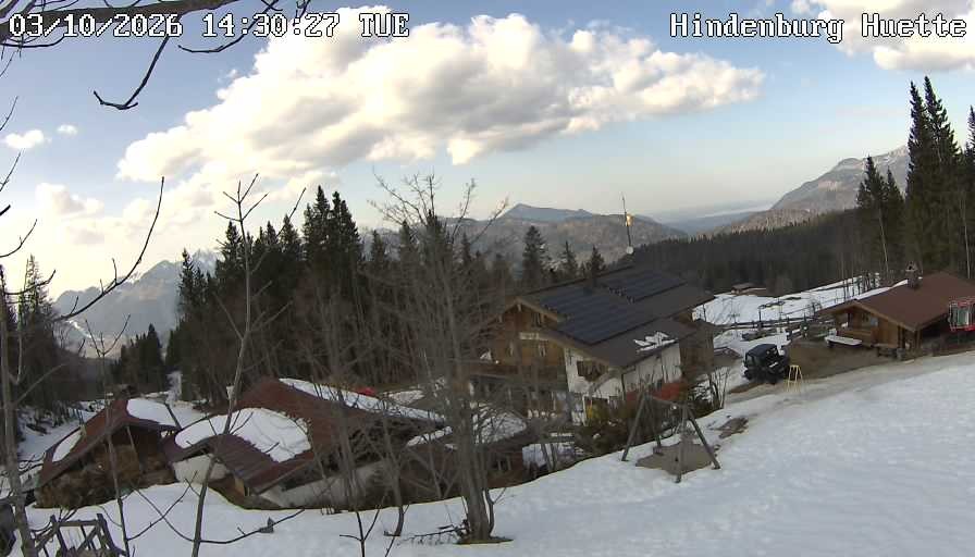 Archiv Foto Webcam Reit im Winkl: Hindenburghütte - Hemmersuppenalm