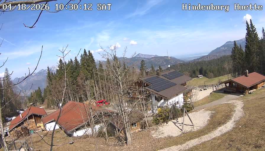 Archiv Foto Webcam Reit im Winkl: Hindenburghütte - Hemmersuppenalm
