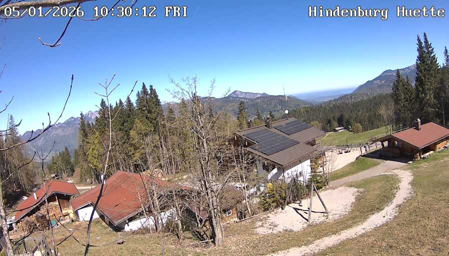 Archiv Foto Webcam Reit im Winkl: Hindenburghütte - Hemmersuppenalm
