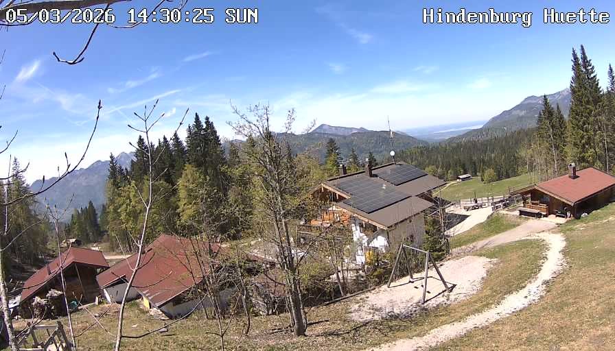 Archiv Foto Webcam Reit im Winkl: Hindenburghütte - Hemmersuppenalm