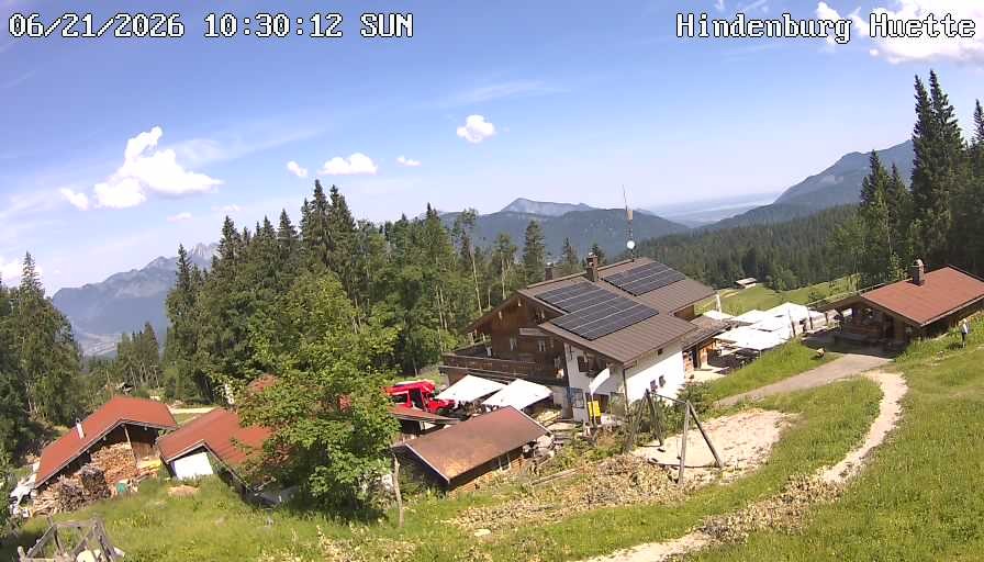 Archiv Foto Webcam Reit im Winkl: Hindenburghütte - Hemmersuppenalm