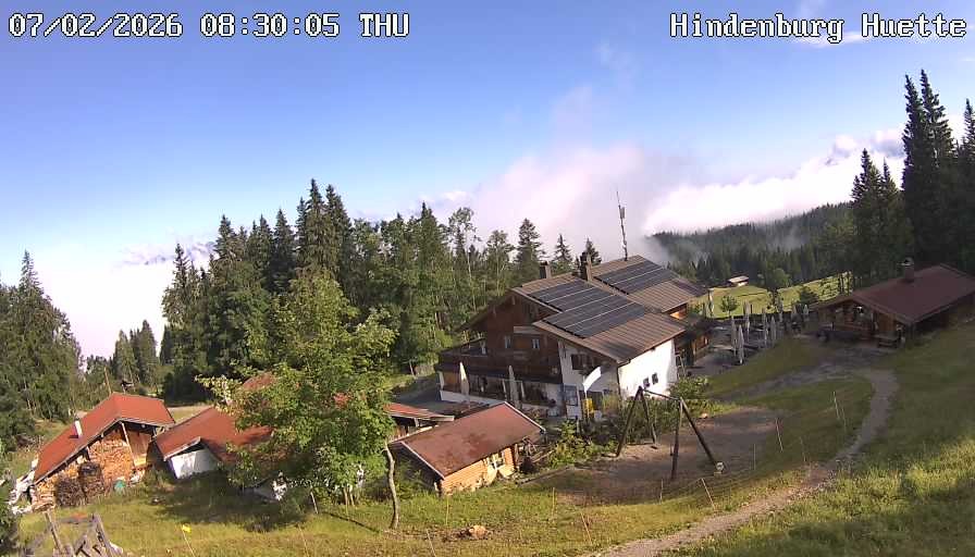Archiv Foto Webcam Reit im Winkl: Hindenburghütte - Hemmersuppenalm