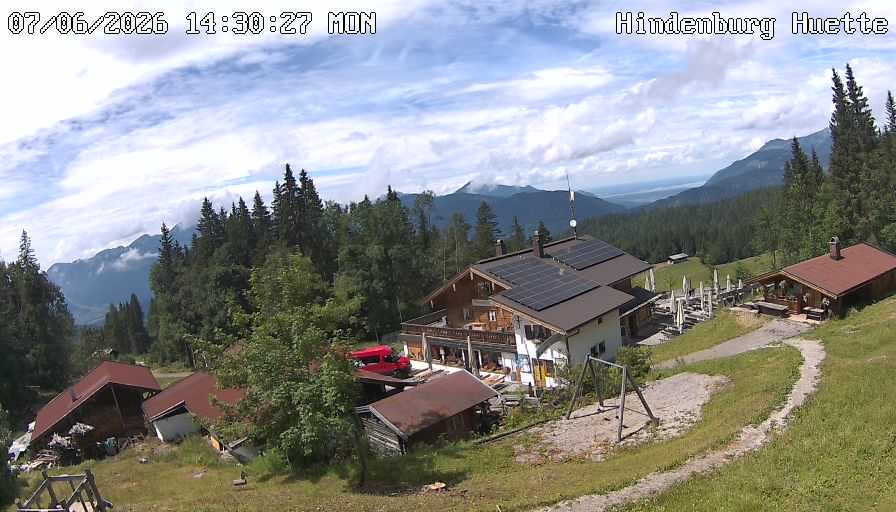 Archiv Foto Webcam Reit im Winkl: Hindenburghütte - Hemmersuppenalm