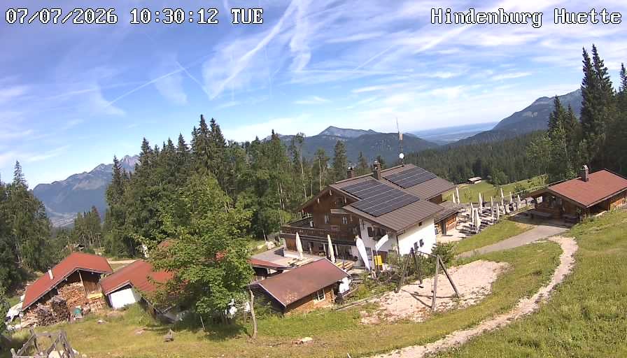 Archiv Foto Webcam Reit im Winkl: Hindenburghütte - Hemmersuppenalm