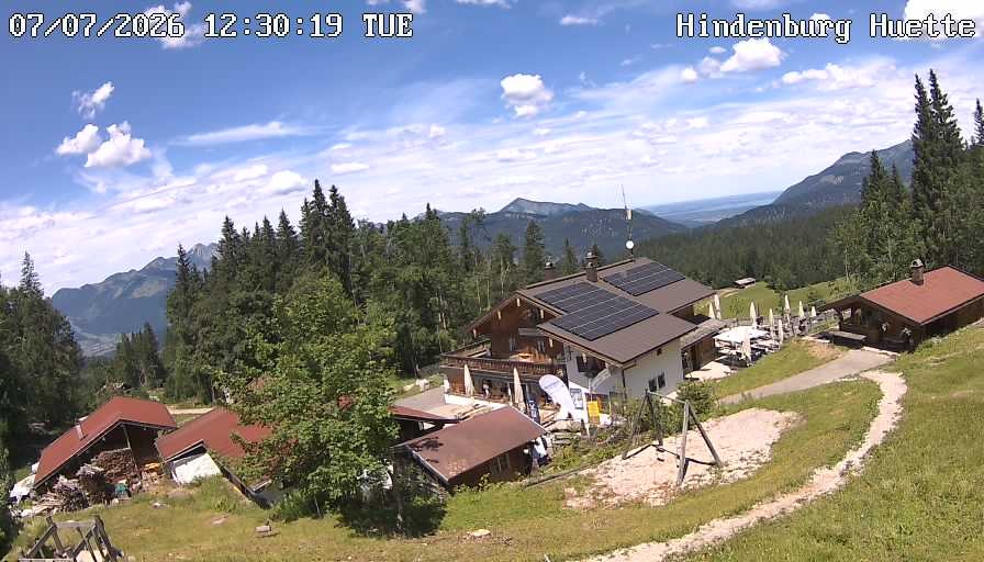 Archiv Foto Webcam Reit im Winkl: Hindenburghütte - Hemmersuppenalm