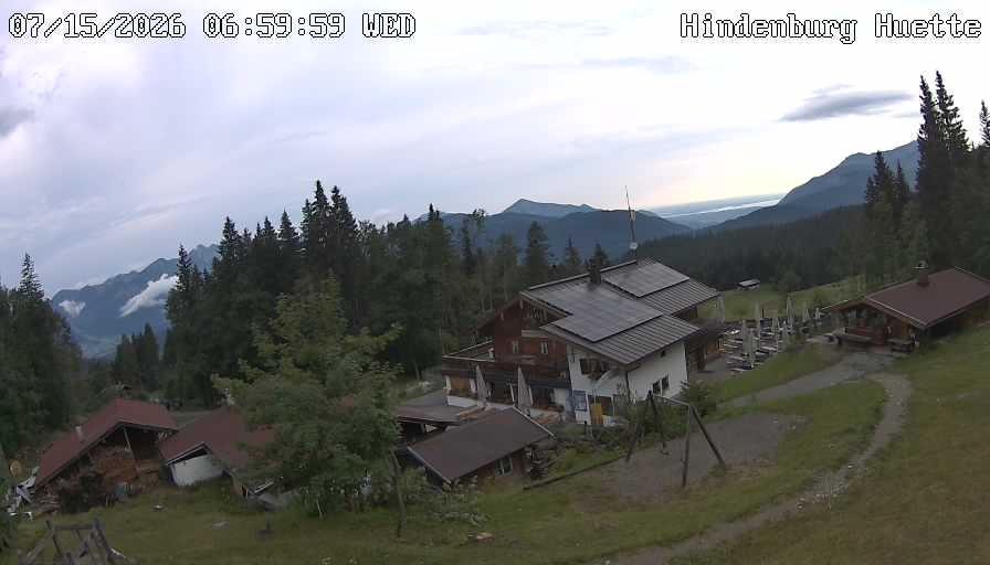 Archiv Foto Webcam Reit im Winkl: Hindenburghütte - Hemmersuppenalm