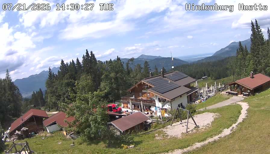 Archiv Foto Webcam Reit im Winkl: Hindenburghütte - Hemmersuppenalm