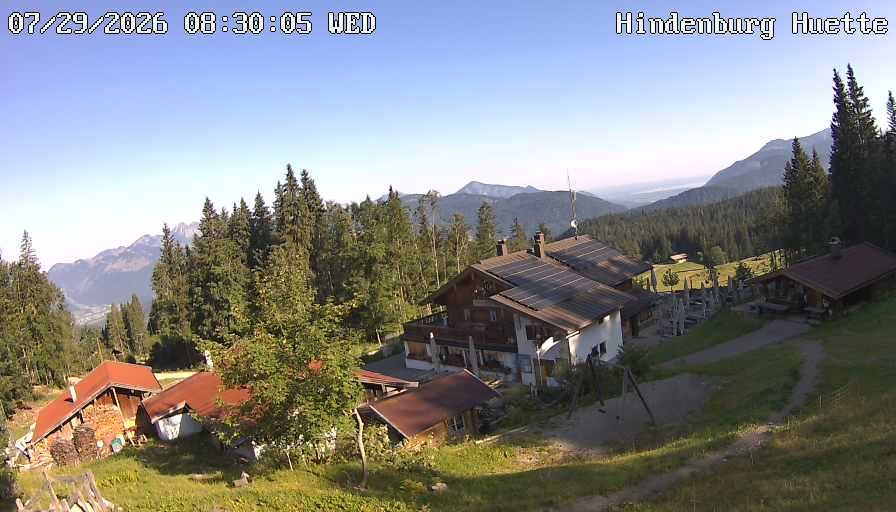 Archiv Foto Webcam Reit im Winkl: Hindenburghütte - Hemmersuppenalm