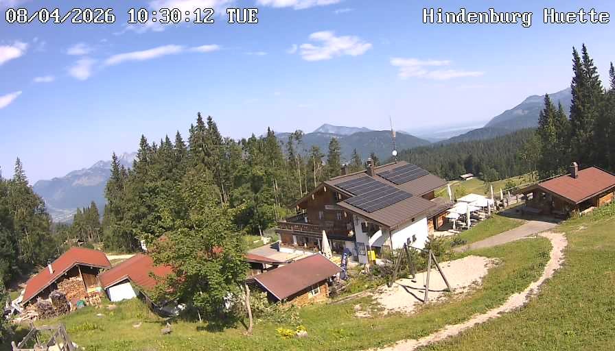 Archiv Foto Webcam Reit im Winkl: Hindenburghütte - Hemmersuppenalm