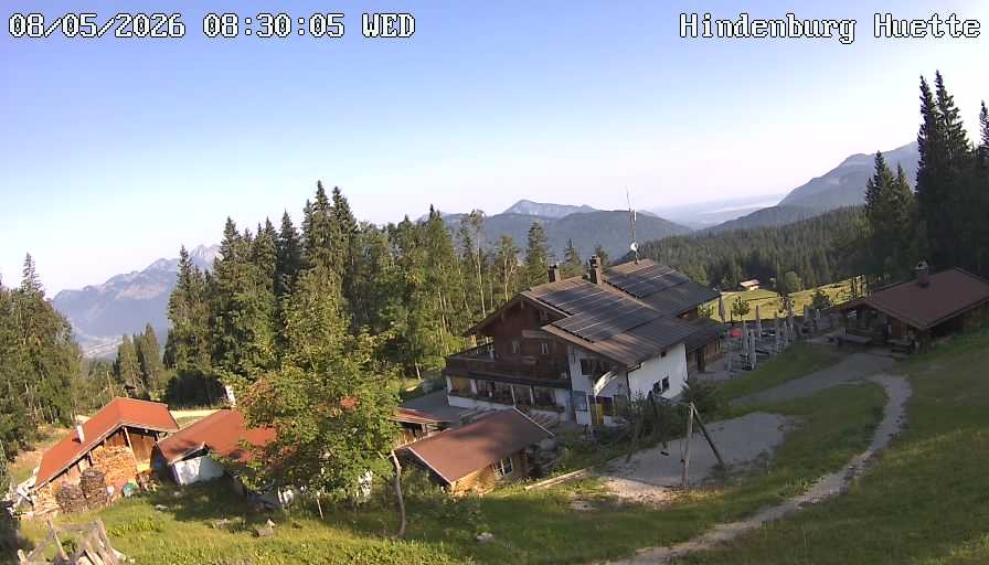 Archiv Foto Webcam Reit im Winkl: Hindenburghütte - Hemmersuppenalm
