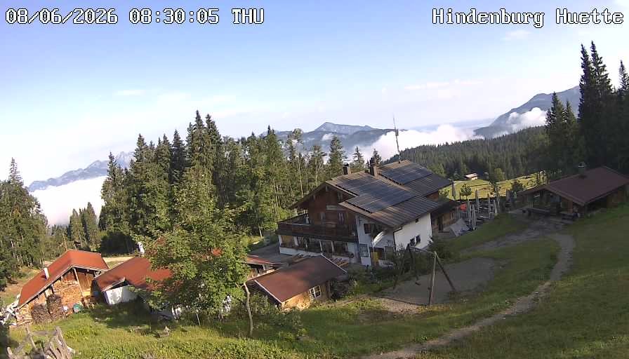 Archiv Foto Webcam Reit im Winkl: Hindenburghütte - Hemmersuppenalm
