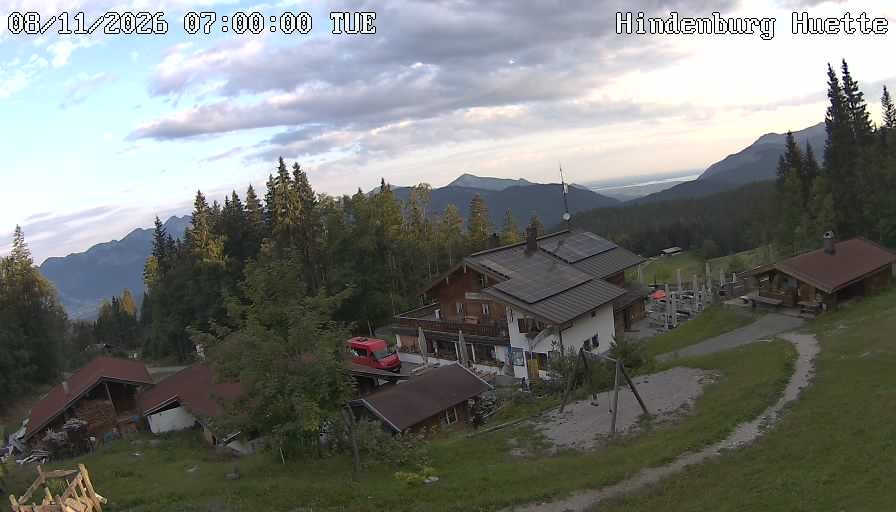Archiv Foto Webcam Reit im Winkl: Hindenburghütte - Hemmersuppenalm