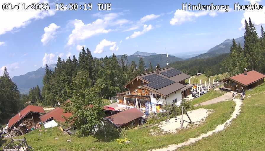 Archiv Foto Webcam Reit im Winkl: Hindenburghütte - Hemmersuppenalm