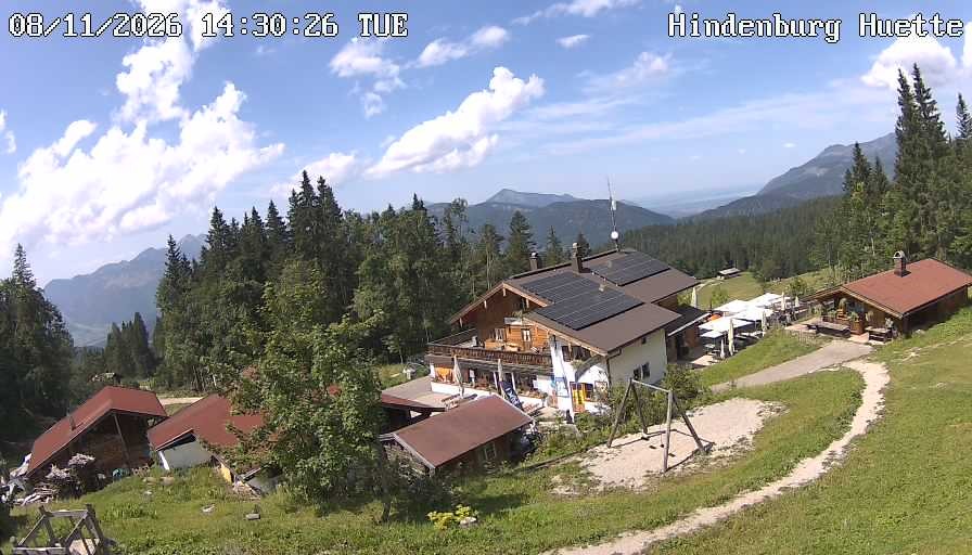 Archiv Foto Webcam Reit im Winkl: Hindenburghütte - Hemmersuppenalm