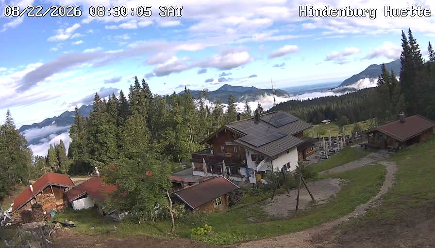 Archiv Foto Webcam Reit im Winkl: Hindenburghütte - Hemmersuppenalm