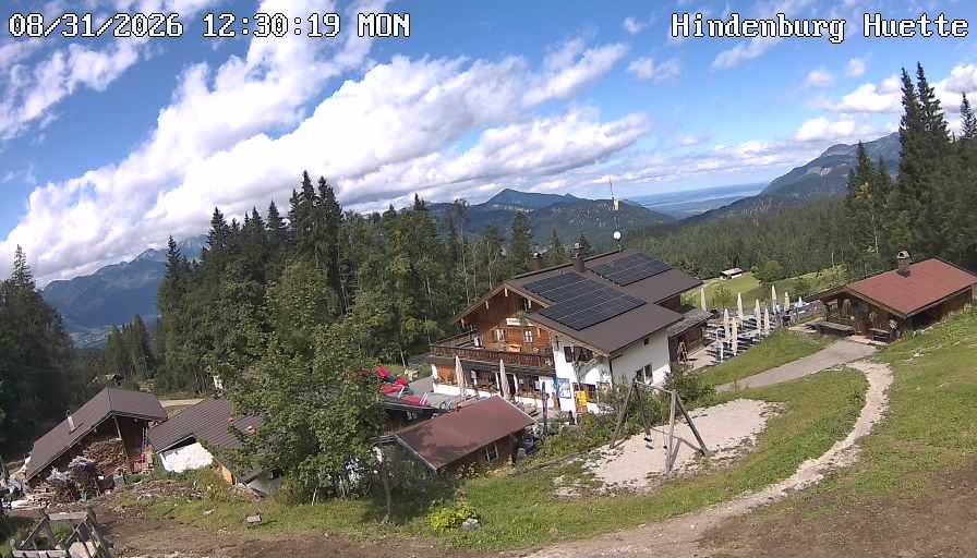 Archiv Foto Webcam Reit im Winkl: Hindenburghütte - Hemmersuppenalm
