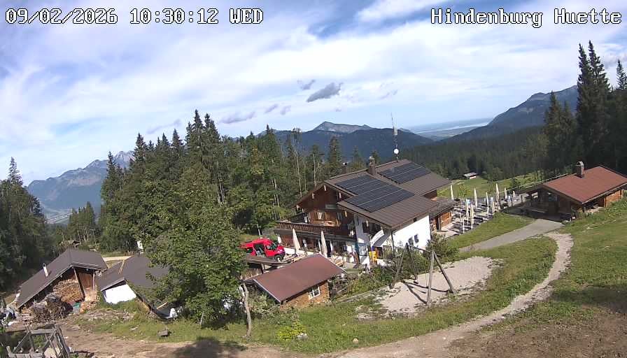 Archiv Foto Webcam Reit im Winkl: Hindenburghütte - Hemmersuppenalm
