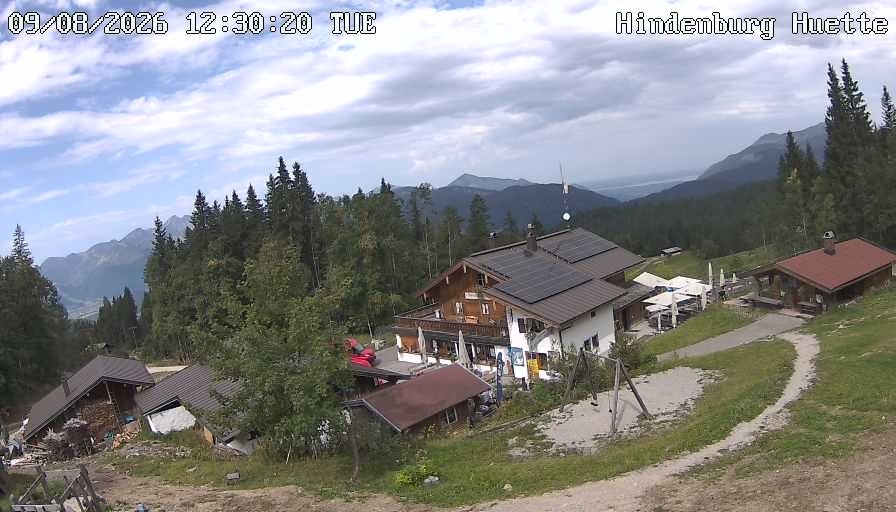 Archiv Foto Webcam Reit im Winkl: Hindenburghütte - Hemmersuppenalm