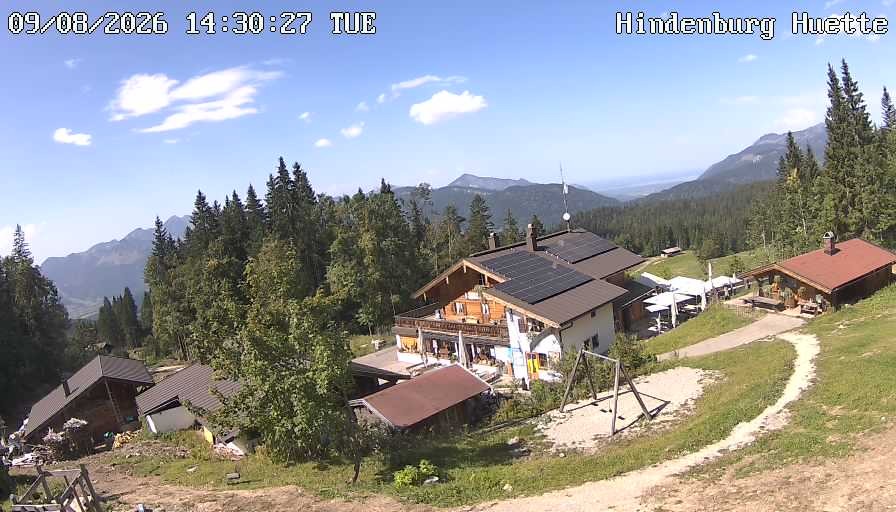 Archiv Foto Webcam Reit im Winkl: Hindenburghütte - Hemmersuppenalm
