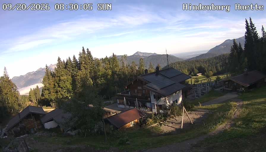 Archiv Foto Webcam Reit im Winkl: Hindenburghütte - Hemmersuppenalm