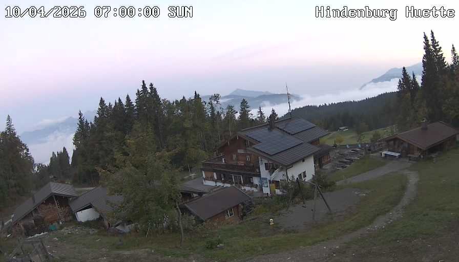 Archiv Foto Webcam Reit im Winkl: Hindenburghütte - Hemmersuppenalm