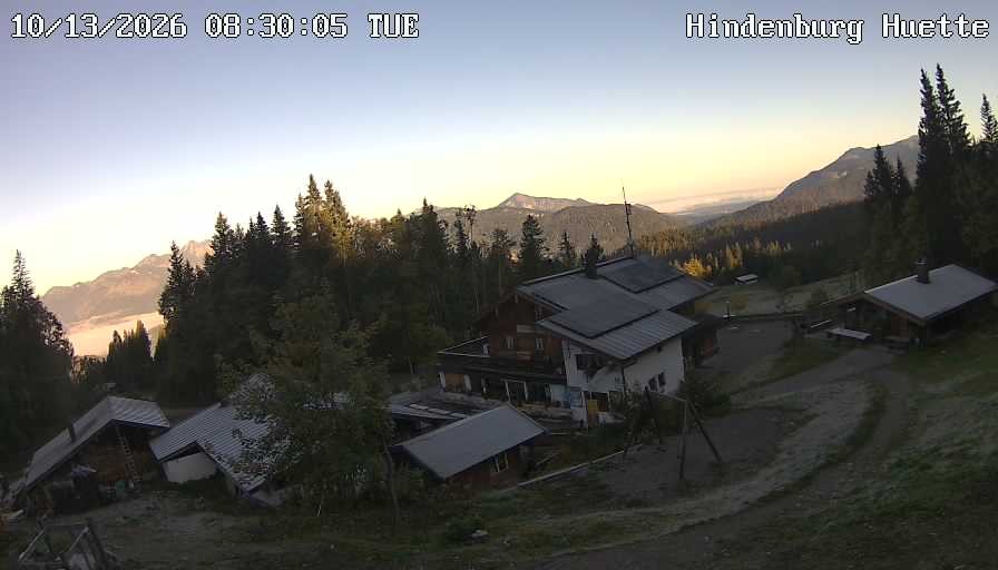 Archiv Foto Webcam Reit im Winkl: Hindenburghütte - Hemmersuppenalm
