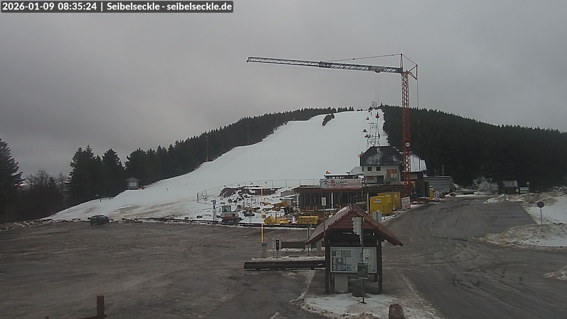Archiv Foto Webcam Seibelseckle Blick auf die Piste
