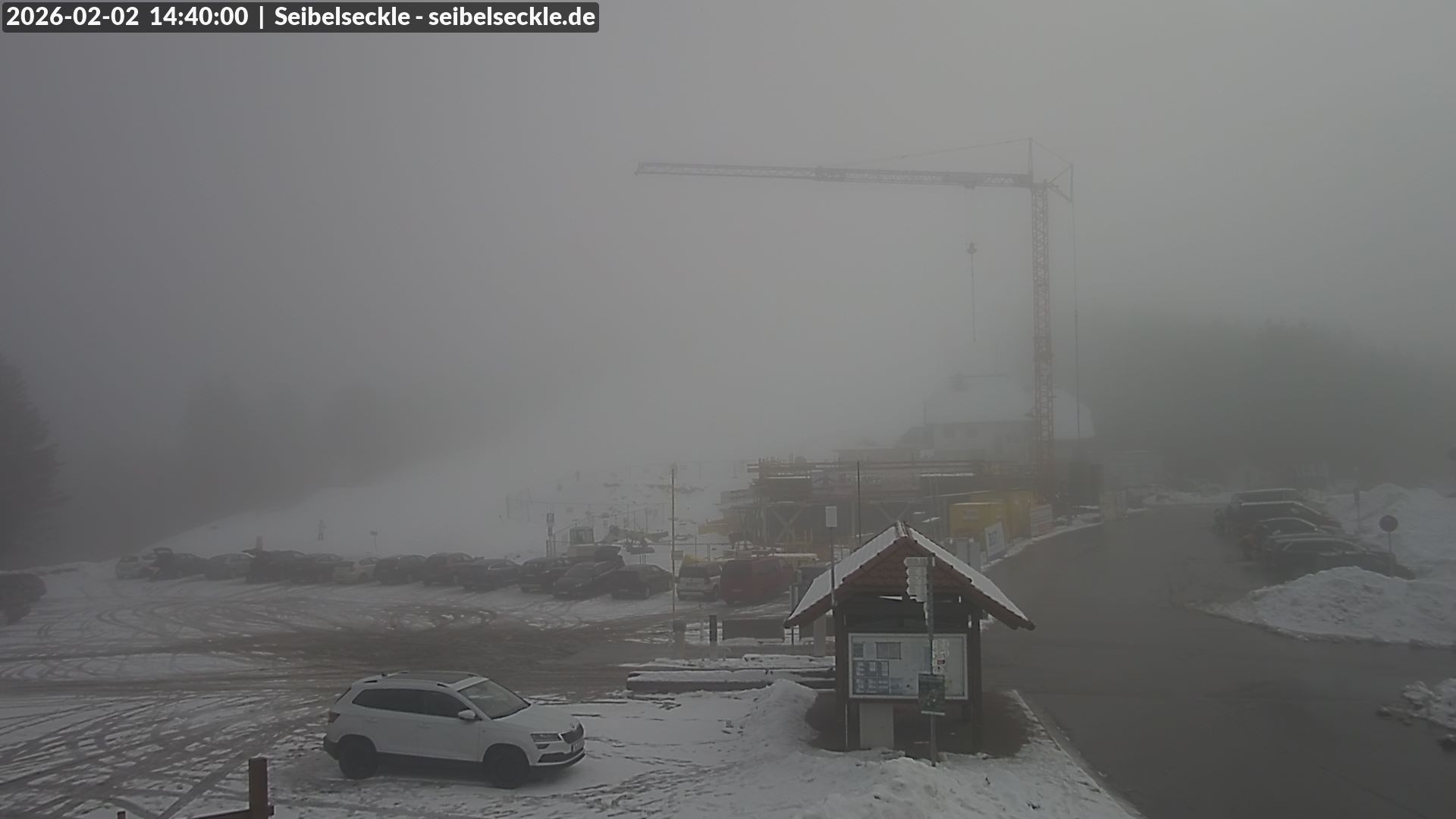 Archiv Foto Webcam Seibelseckle Blick auf die Piste