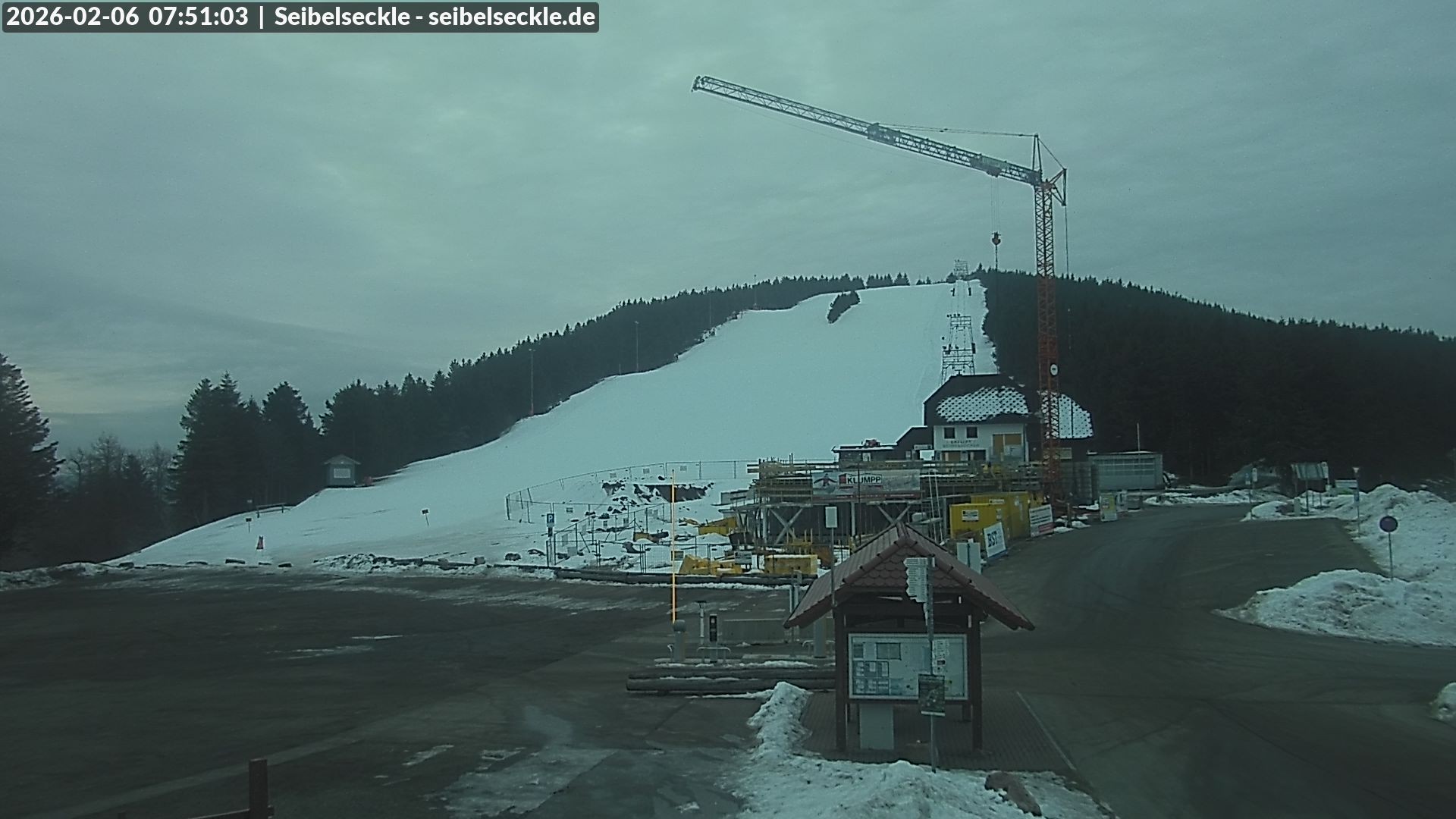 Archiv Foto Webcam Seibelseckle Blick auf die Piste