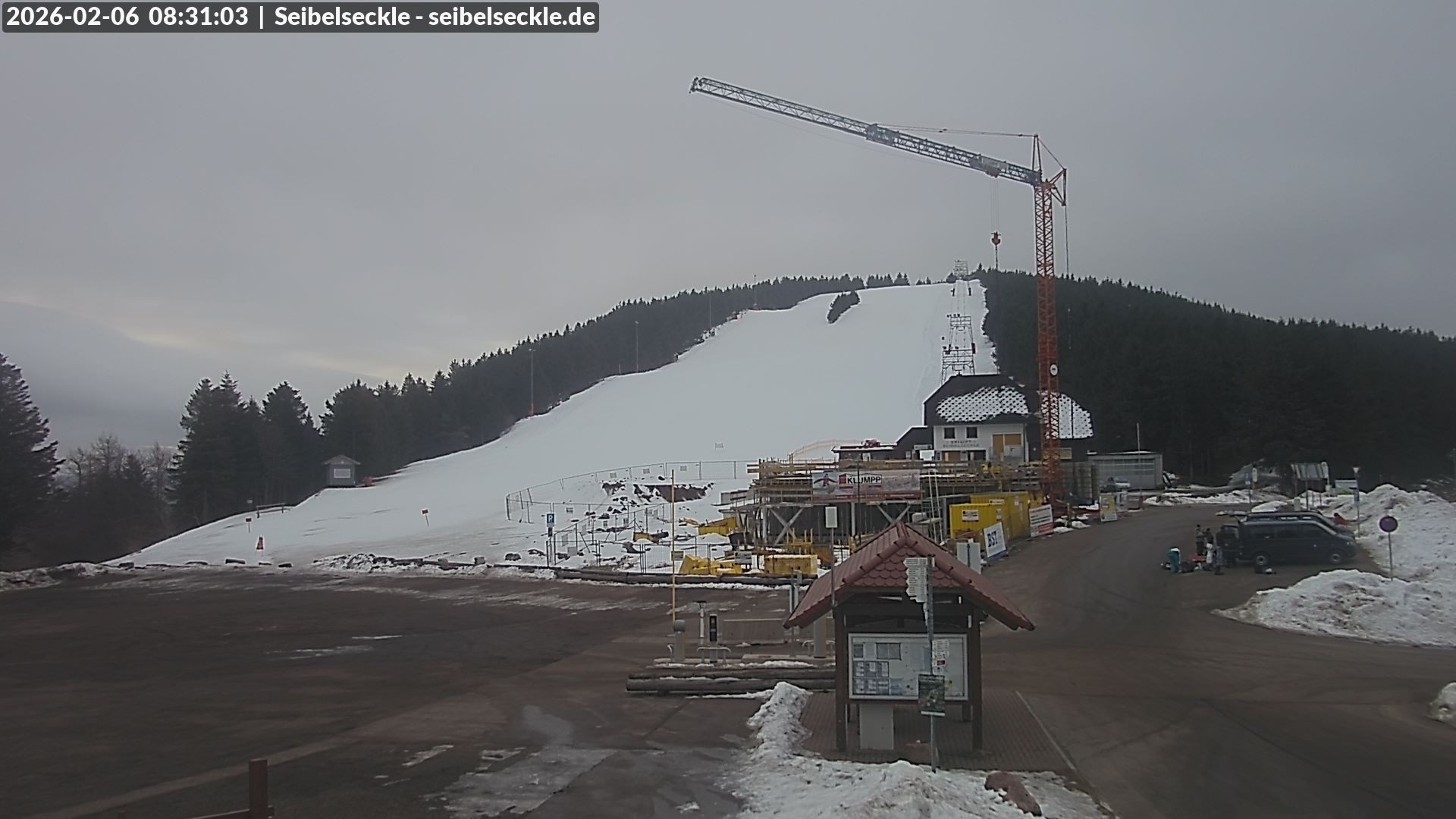 Archiv Foto Webcam Seibelseckle Blick auf die Piste