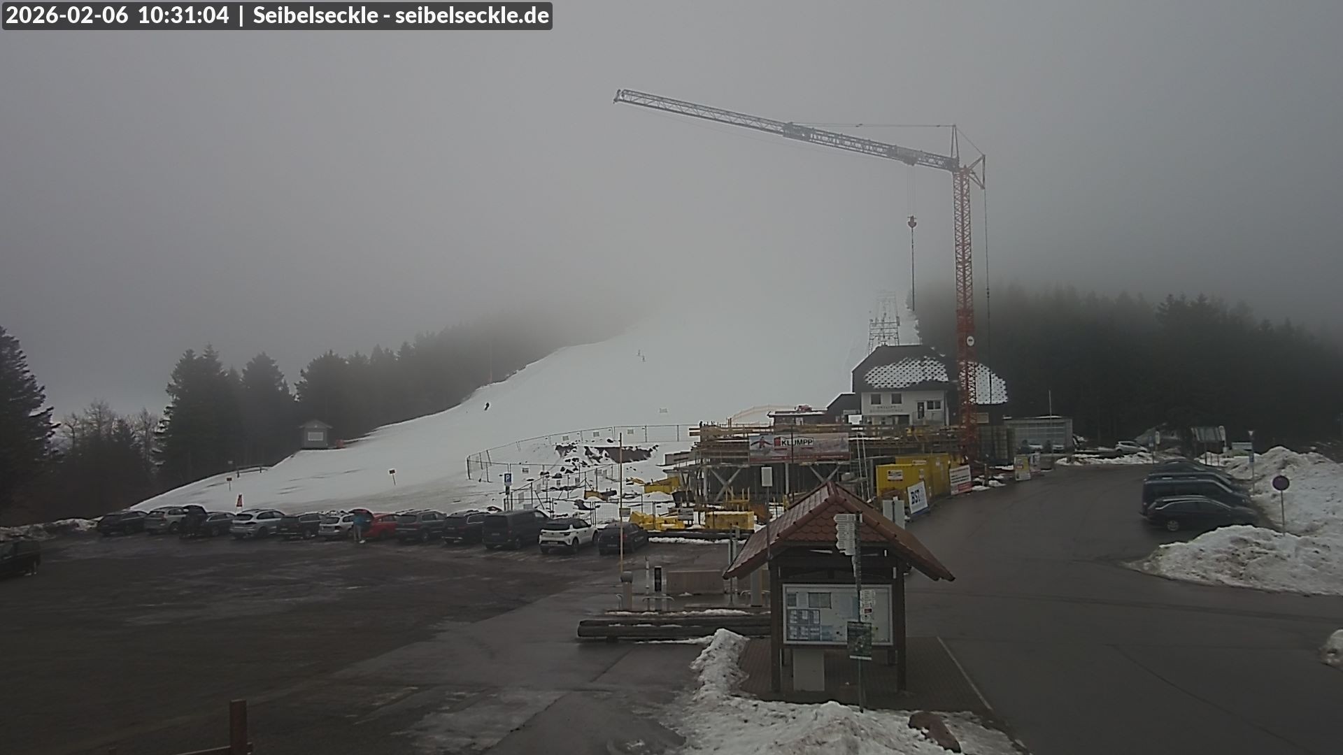 Archiv Foto Webcam Seibelseckle Blick auf die Piste