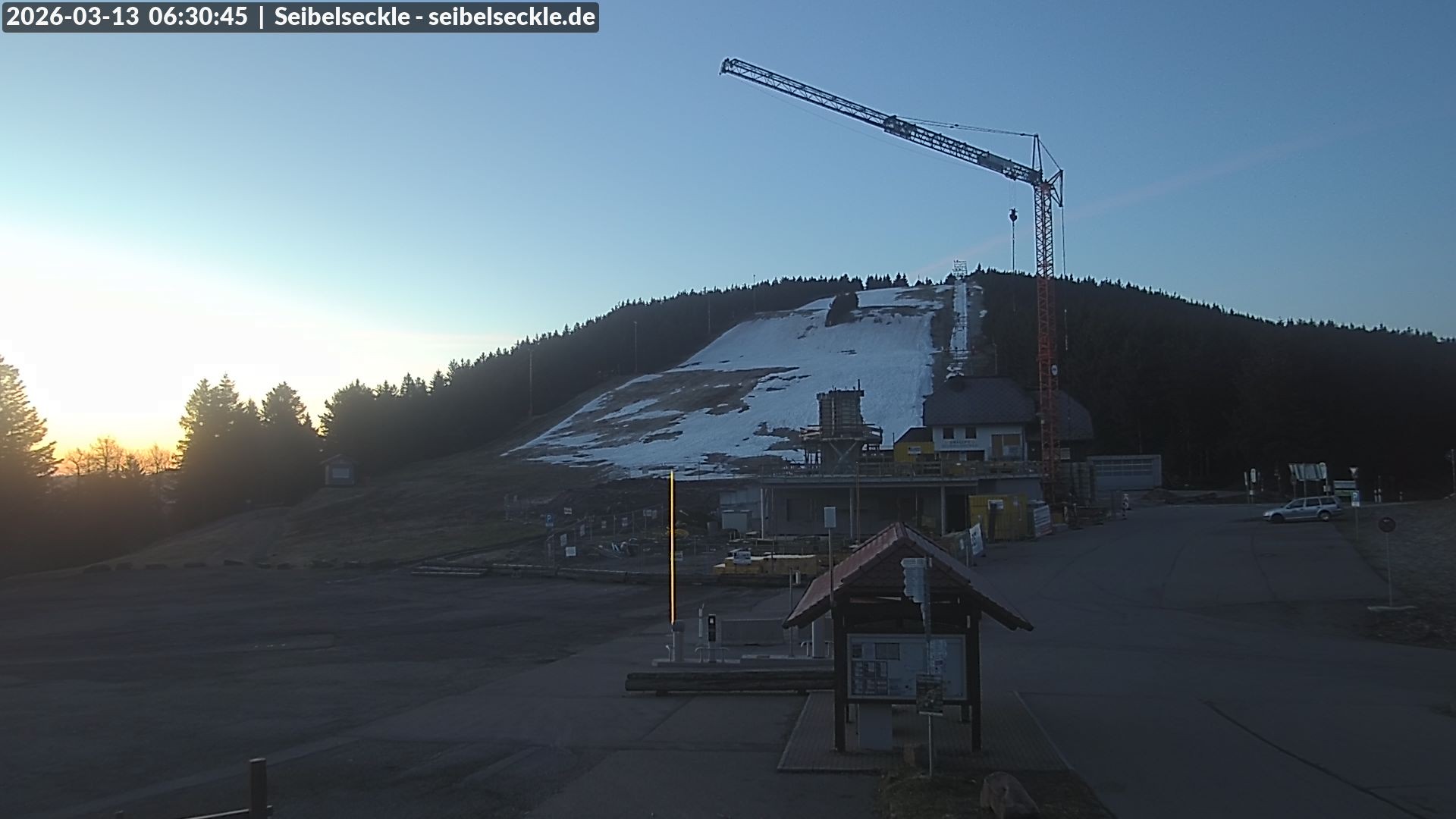 Archiv Foto Webcam Seibelseckle Blick auf die Piste