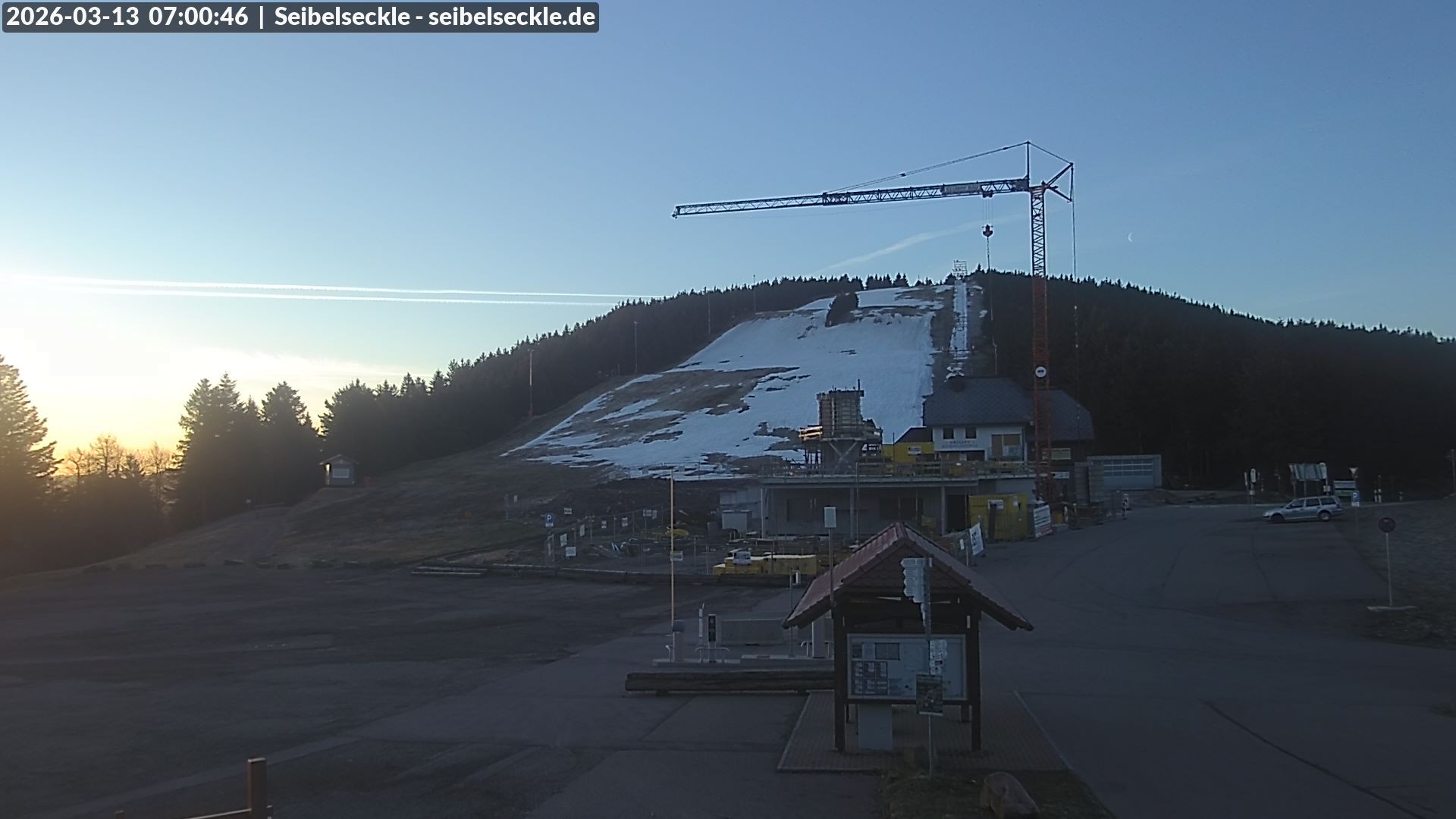 Archiv Foto Webcam Seibelseckle Blick auf die Piste