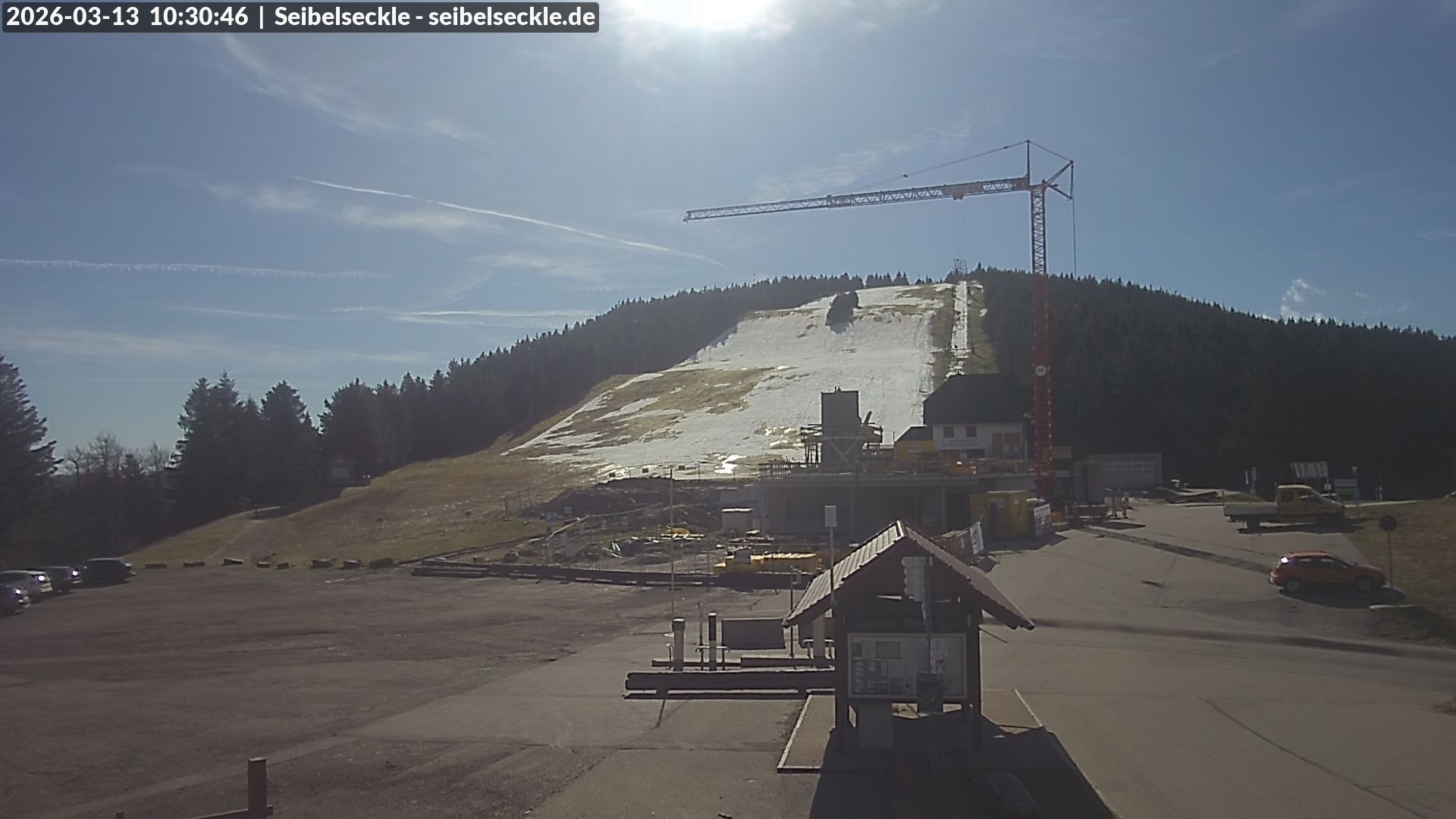 Archiv Foto Webcam Seibelseckle Blick auf die Piste