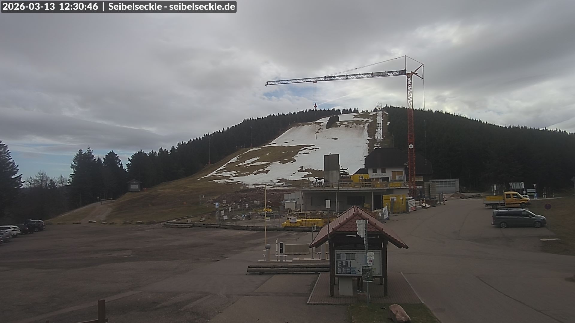 Archiv Foto Webcam Seibelseckle Blick auf die Piste