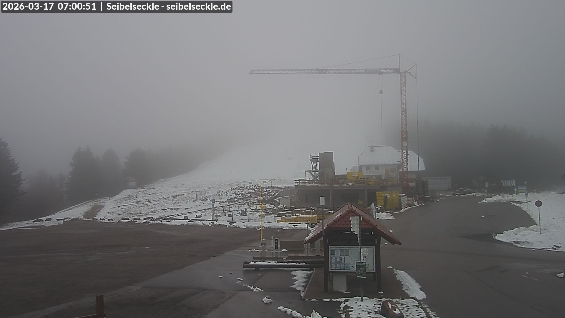 Archiv Foto Webcam Seibelseckle Blick auf die Piste