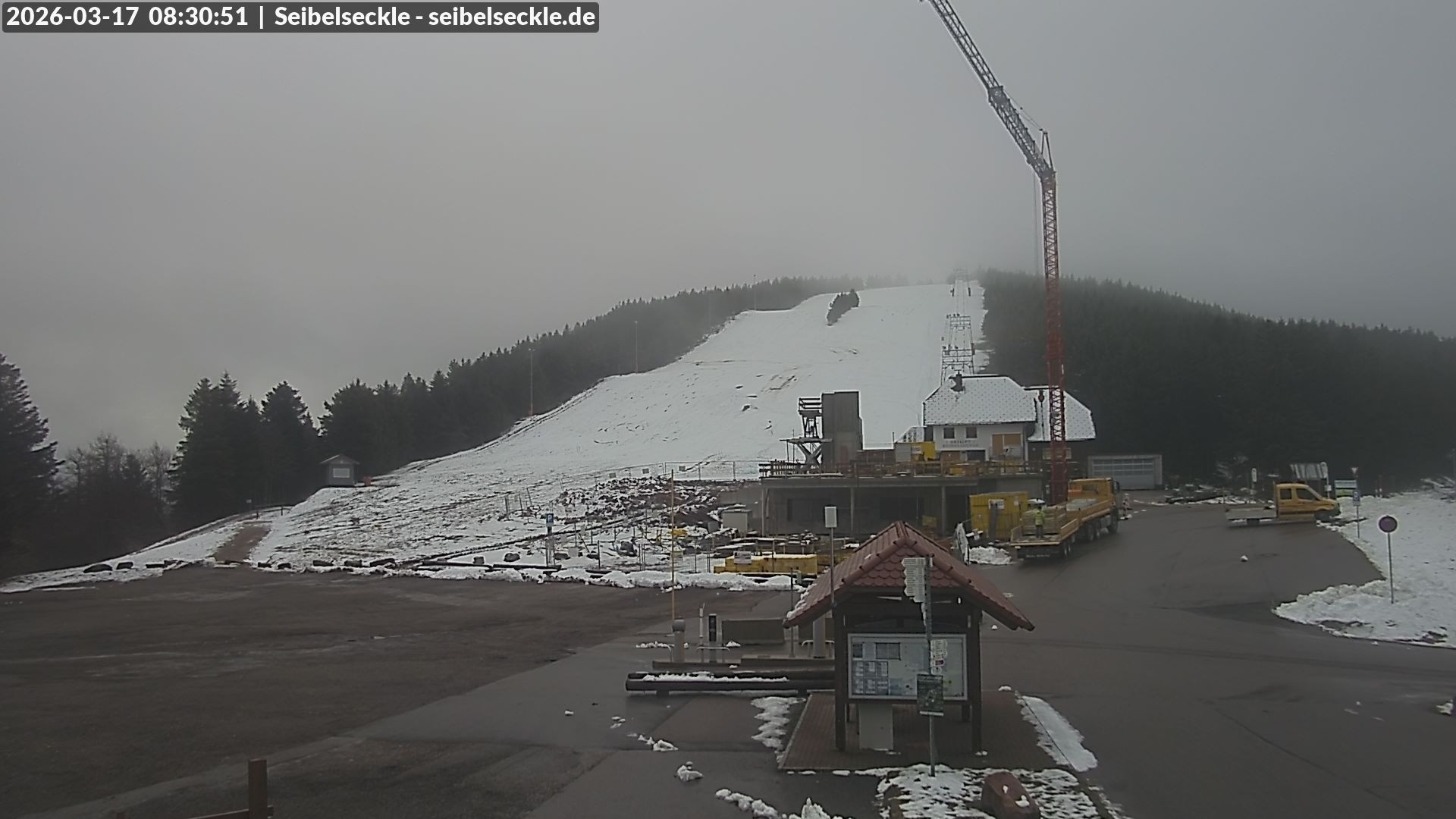 Archiv Foto Webcam Seibelseckle Blick auf die Piste