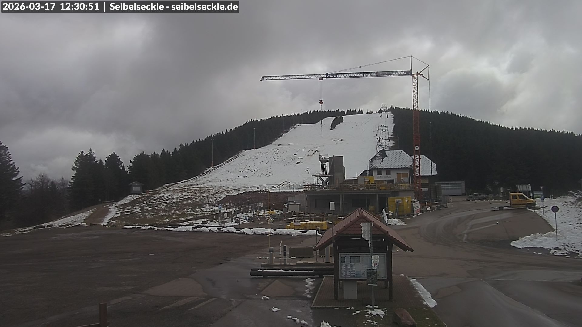 Archiv Foto Webcam Seibelseckle Blick auf die Piste