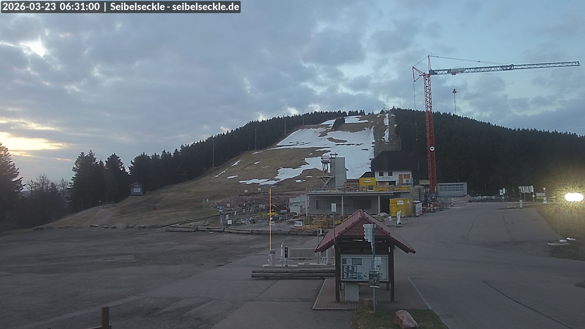 Archiv Foto Webcam Seibelseckle Blick auf die Piste