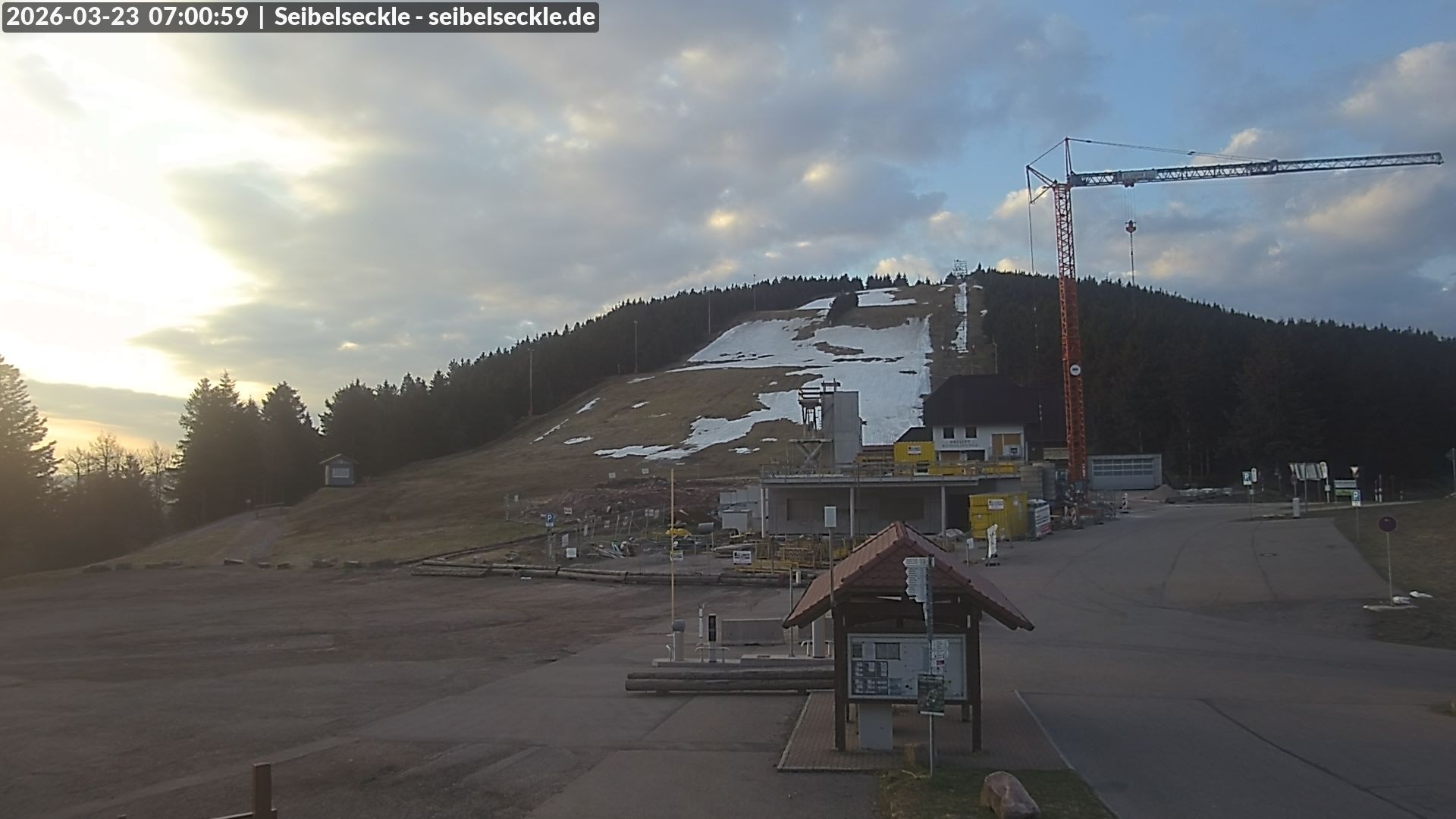 Archiv Foto Webcam Seibelseckle Blick auf die Piste