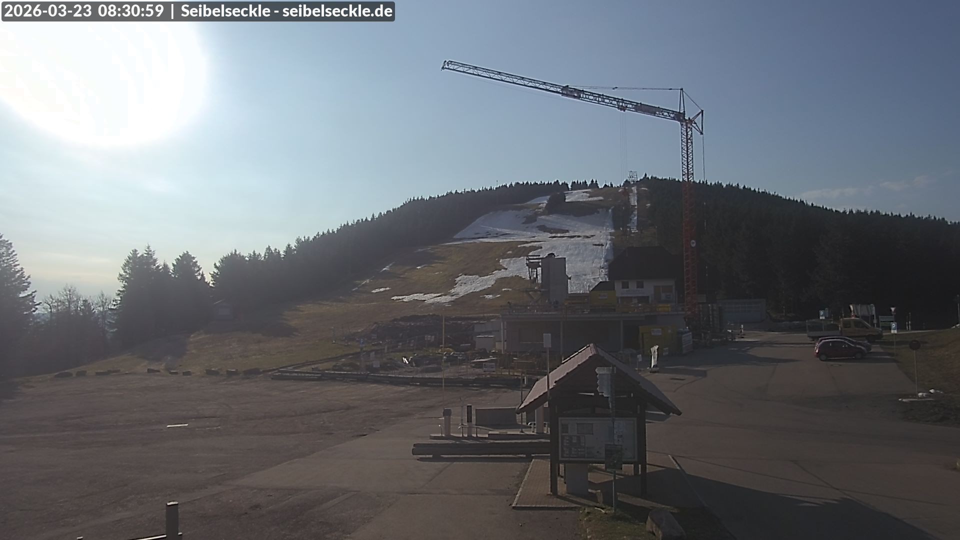 Archiv Foto Webcam Seibelseckle Blick auf die Piste