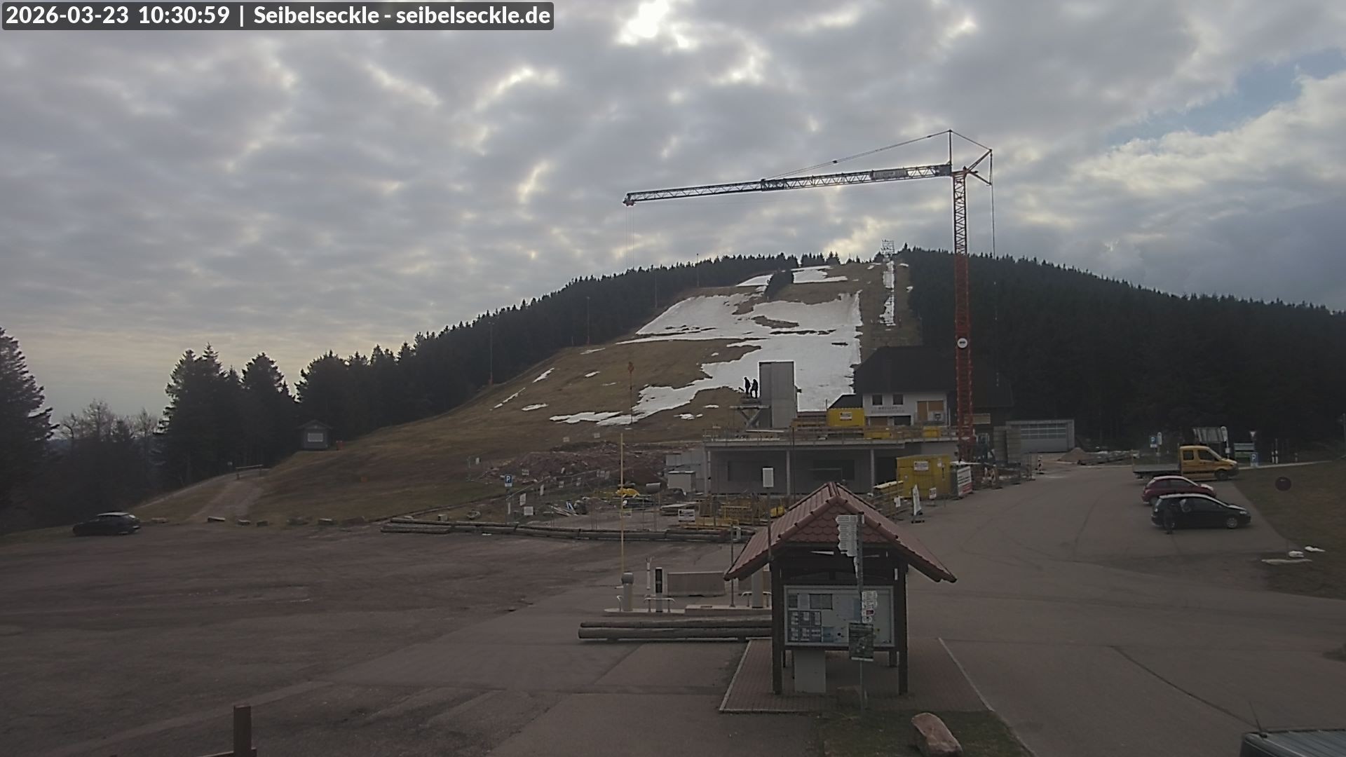 Archiv Foto Webcam Seibelseckle Blick auf die Piste