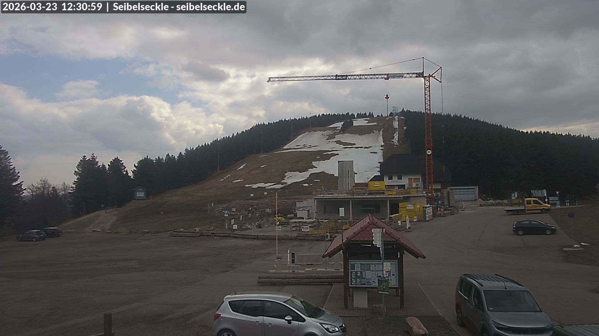 Archiv Foto Webcam Seibelseckle Blick auf die Piste