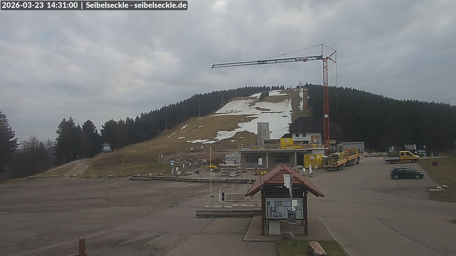Archiv Foto Webcam Seibelseckle Blick auf die Piste