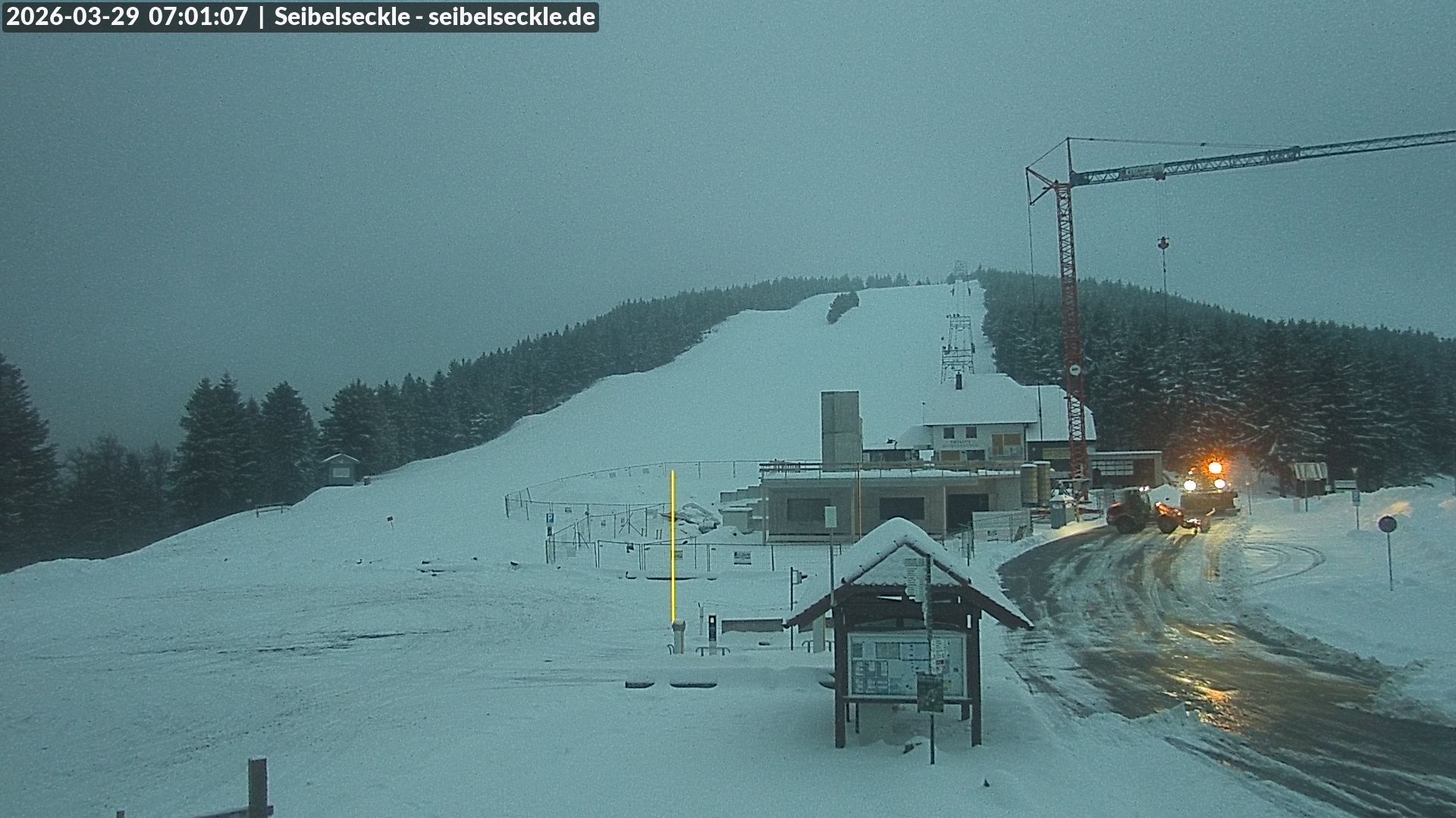 Archiv Foto Webcam Seibelseckle Blick auf die Piste
