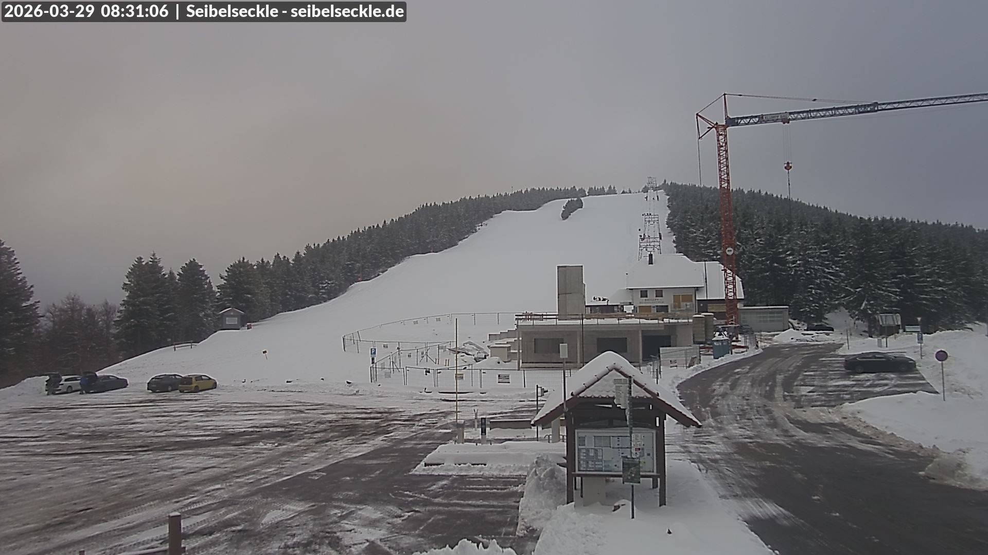 Archiv Foto Webcam Seibelseckle Blick auf die Piste