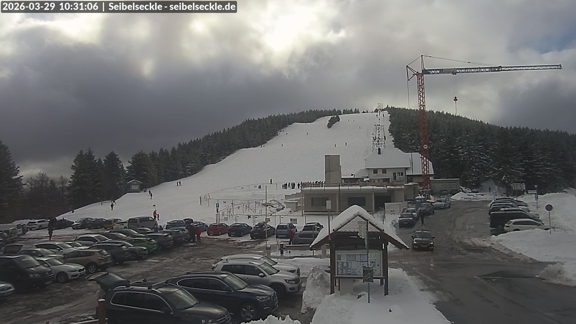 Archiv Foto Webcam Seibelseckle Blick auf die Piste