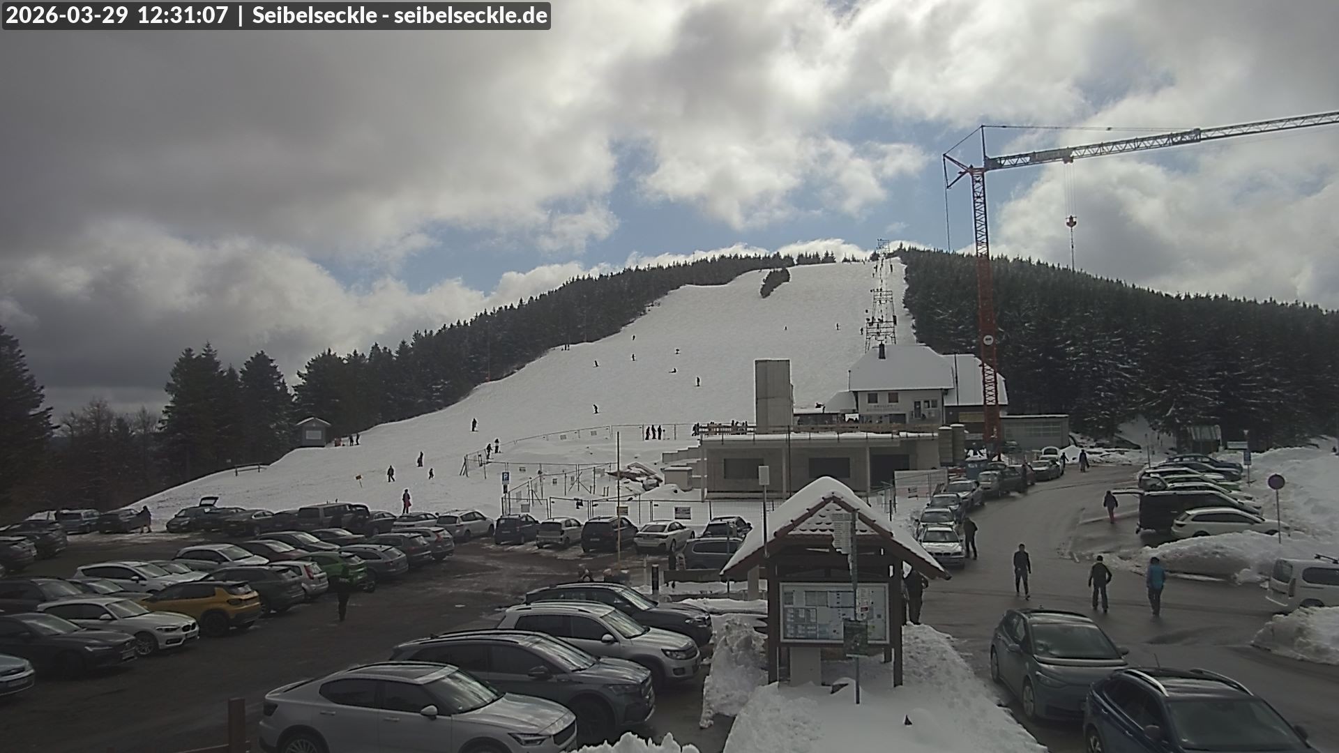Archiv Foto Webcam Seibelseckle Blick auf die Piste
