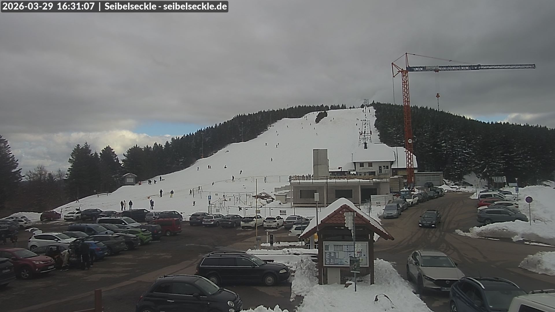 Archiv Foto Webcam Seibelseckle Blick auf die Piste